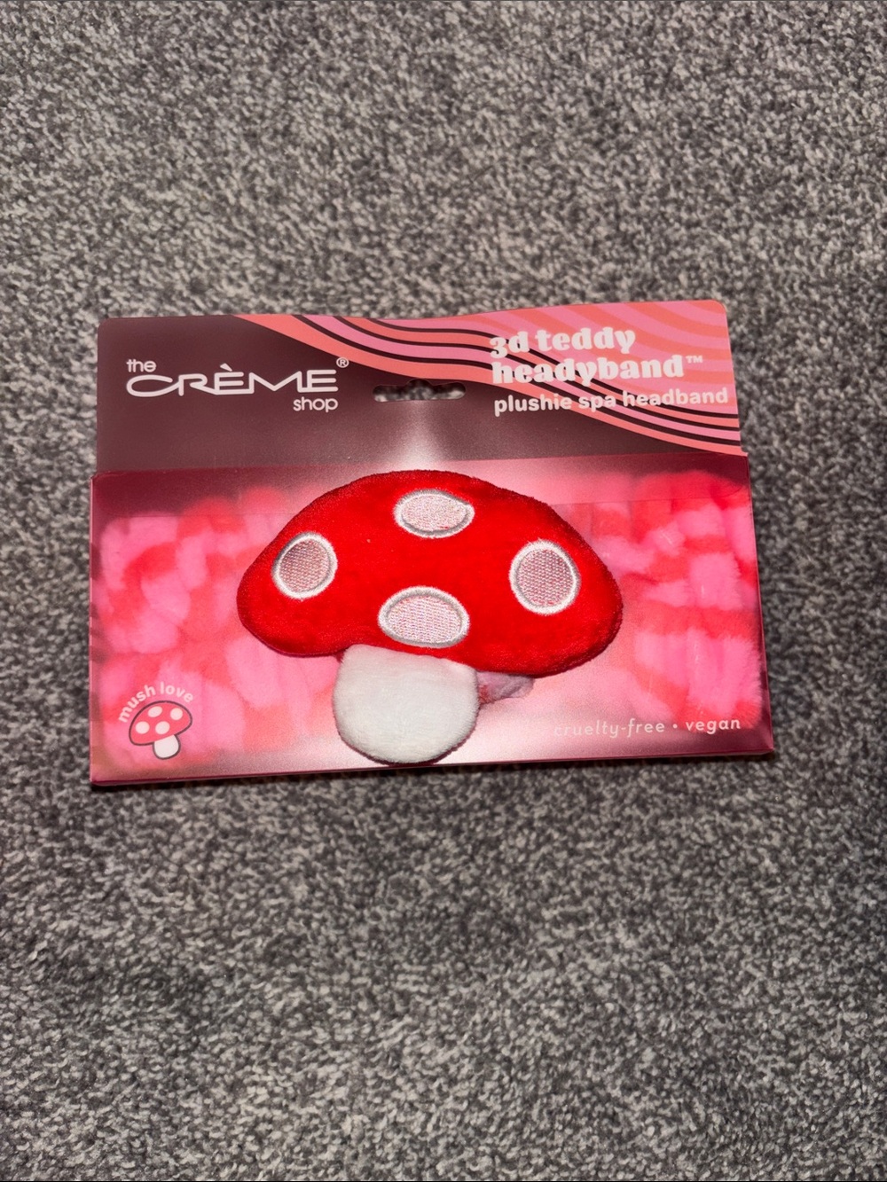 The Crème Shop Red Mushroom Plush Headband